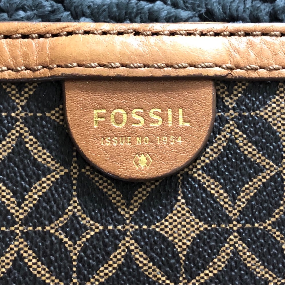 Fossil Signature Print Large Shopper Tote Bag - image 4